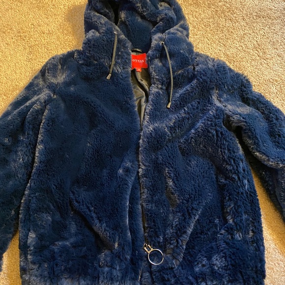 GUESS | Fur Jacket with Hood - Picture 2 of 2